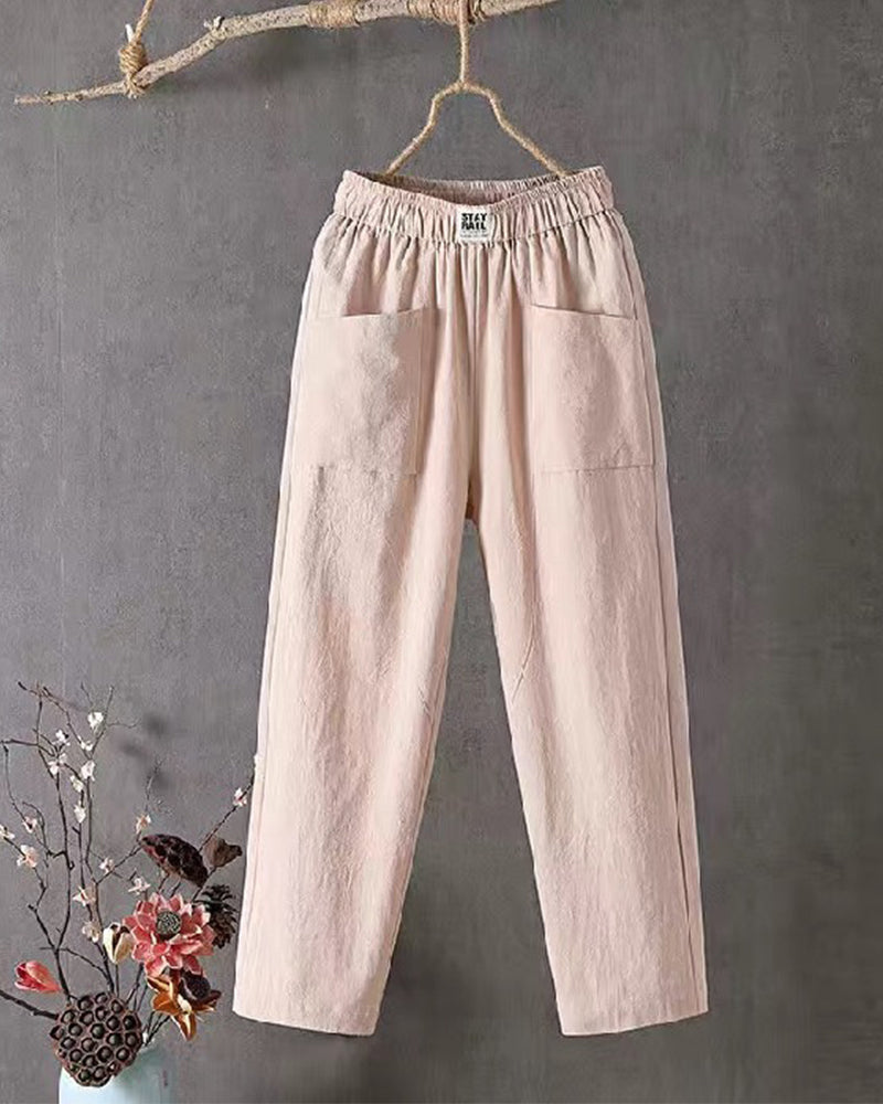 OLIVIA - Linen blend Trousers