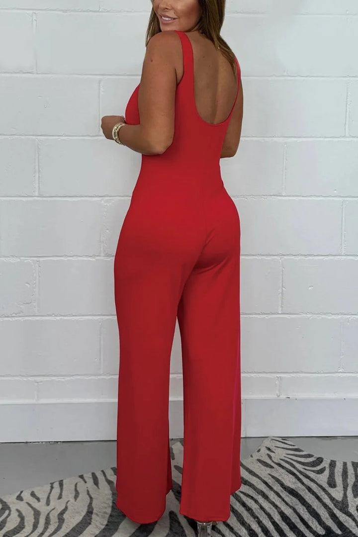 Bella | Women's Wide Leg Vest Top Jumpsuit