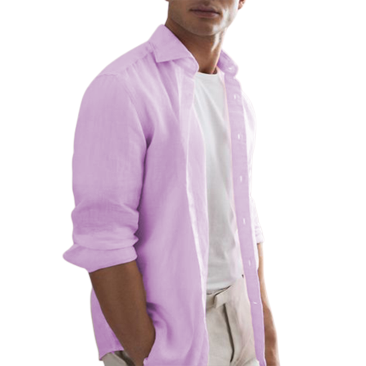 Cotton Linen Casual Long Sleeve Shirt