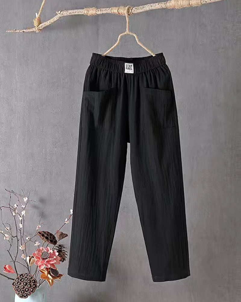 OLIVIA - Linen blend Trousers