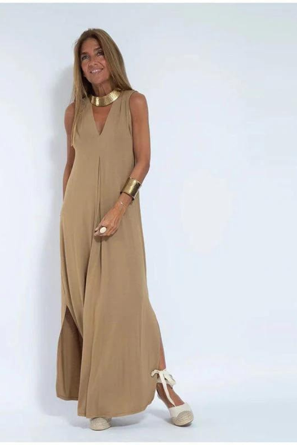 Anaya | Elegant Long Dress with Matching Cardigan