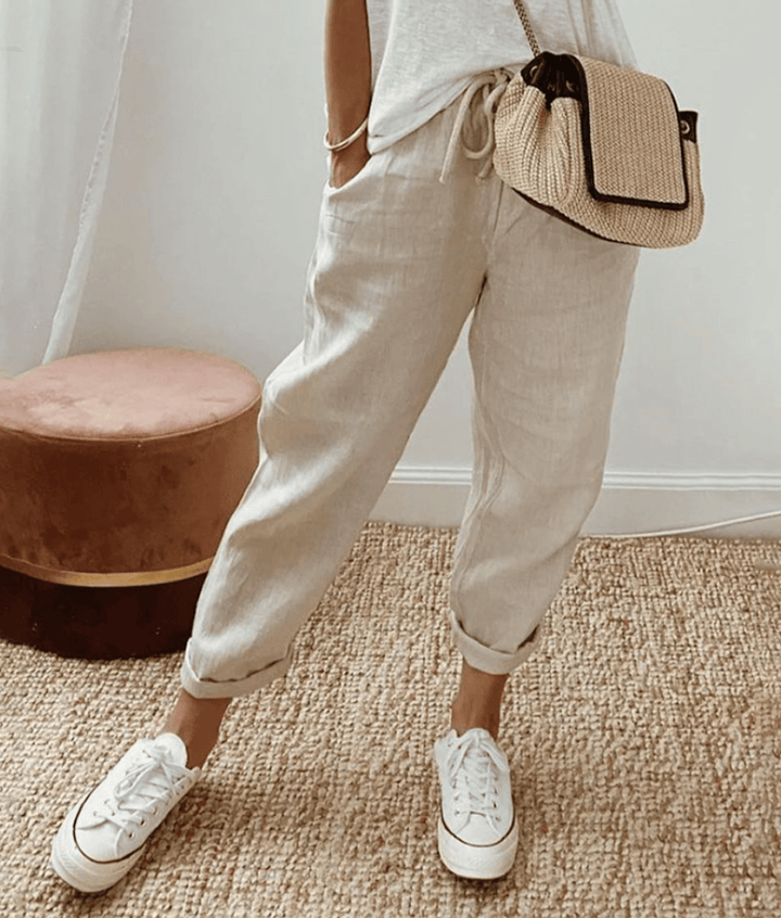 Ella™ Elegant cotton-linen pants