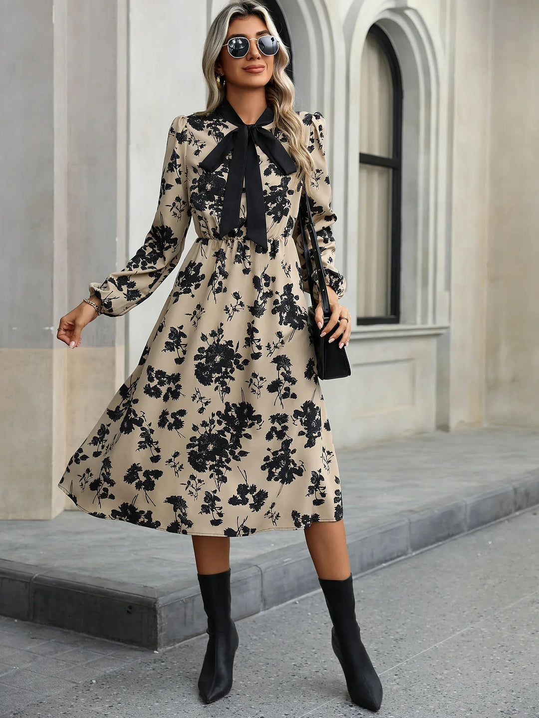 Saint™ Bow-Tie Print Dress