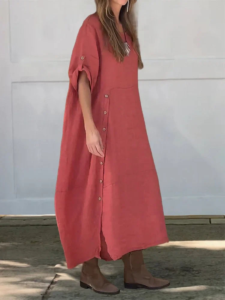 Julie Linen Cotton Dress