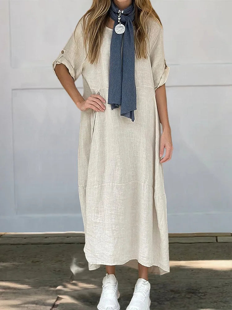 Julie Linen Cotton Dress