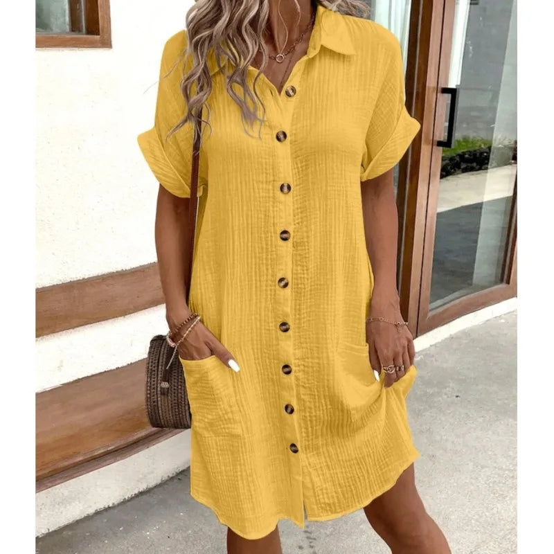 Leonie Summer Dress with Collar