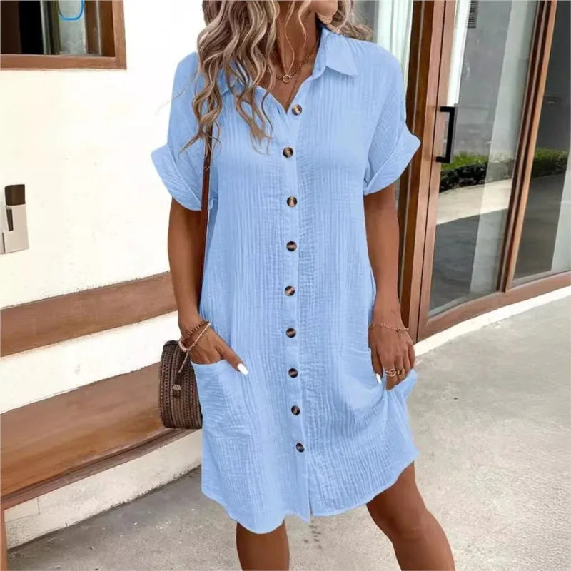 Leonie Summer Dress with Collar